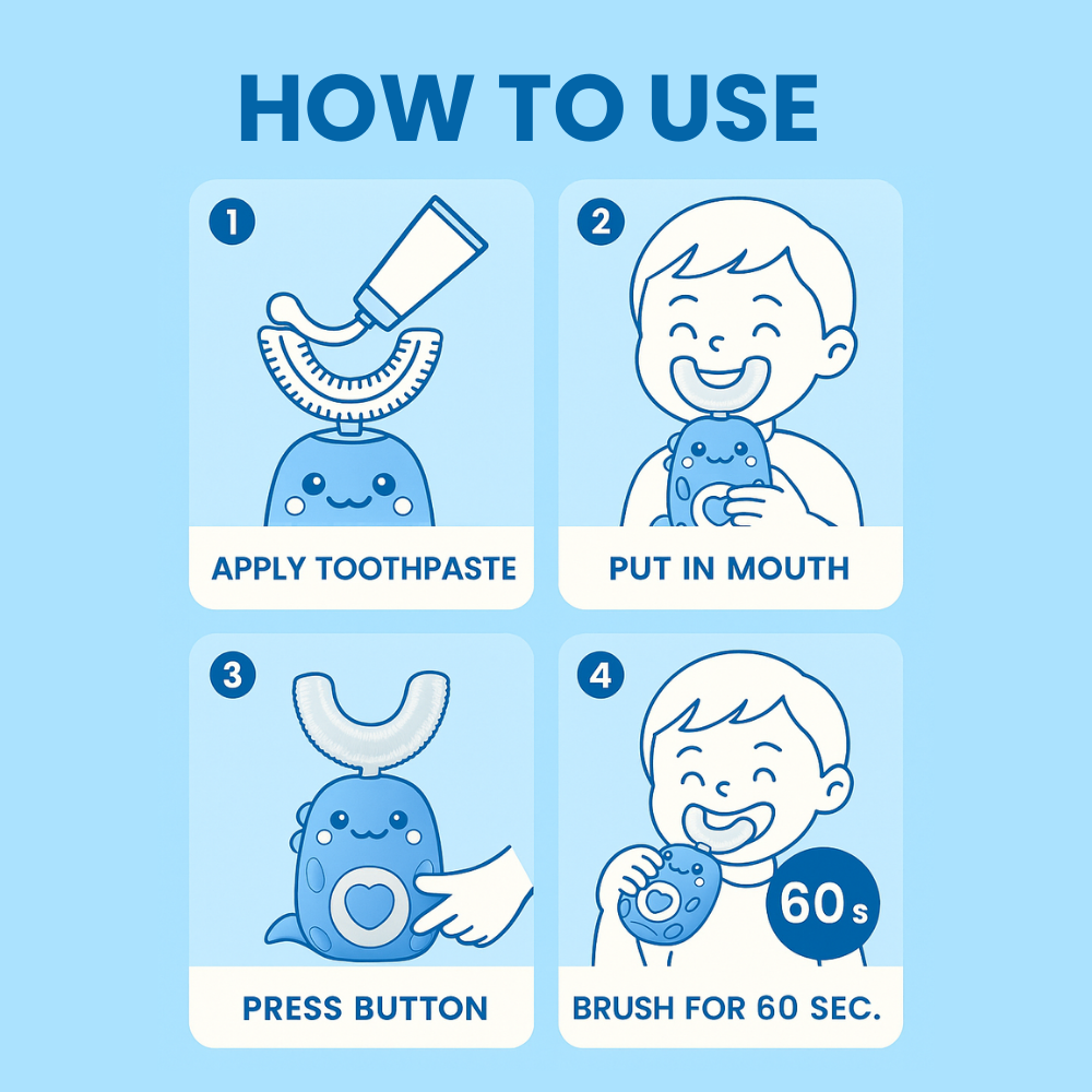 Kids U-Shaped 360° Ultrasonic Brush