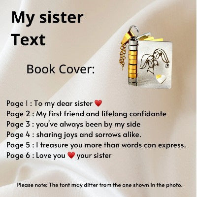 My Little Star Book Necklace for Daughter, Birthday Day Gift Graduation Jewelry of Love